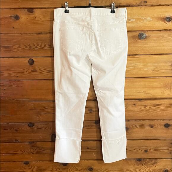 Mother NWT Pony Boy Fray White Jeans Size 29 - Picture 2 of 9